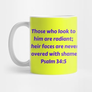 Bible Verse Psalm 34:5 Mug